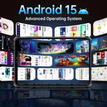 „Oukitel RT3 Plus“ 8 colių 4 GB 128 GB 4G juodas / mėlynas „Oukitel RT3 Plus“ 8 colių 4 GB 128 GB 4G juodas / mėlynas