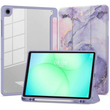 Tech-Protect SC Pen Hybrid Galaxy Tab A9, A11 8,7 colio violetinis marmuras Tech-Protect SC Pen Hybrid Galaxy Tab A9, A11 8,7 colio violetinis marmuras