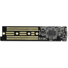 DELOCK išorinis korpusas M.2 USB 3.1 skaidrus