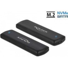 DELOCK išorinis USB C tipo kombinuotas korpusas M.2 USB 3.2 juodas 42633 DELOCK išorinis USB C tipo kombinuotas korpusas M.2 USB 3.2 juodas 42633