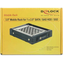 DELOCK mobilus stovas 2,5 colio SATA / SAS juodas 47228 DELOCK mobilus stovas 2,5 colio SATA / SAS juodas 47228