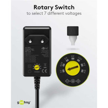 Goobay Universal Power Supply 3 V - 12 V Max. 3.6 W / 0.3 A (65592) Goobay Universal Power Supply 3 V - 12 V Max. 3.6 W / 0.3 A (65592)
