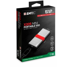 Emtec X205 Mini 512 GB USB Type-C USB 3.2 Gen 2x2 Silver