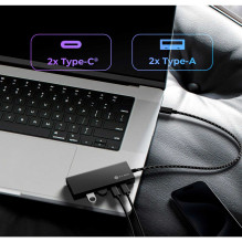 Icy Box IB-HUB1436-CPD USB 3.2 Juoda Icy Box IB-HUB1436-CPD USB 3.2 Juoda
