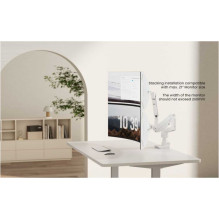 EQUIP 650183 17"-35" Heavy-Duty Dual Monitor Desk Mount Bracket, White