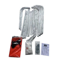 LEAN Toys Futbolo treniruočių tikslas su tiksliniu kilimėliu Red 213x152x75cm