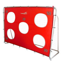 LEAN Toys Futbolo treniruočių tikslas su tiksliniu kilimėliu Red 213x152x75cm
