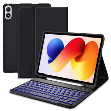 „Tech-Protect SmartCase“ rašiklis + klaviatūra „Xiaomi POCO Pad M1 / Redmi Pad 2 Pro“, juodas