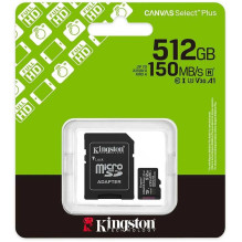 Kingston 512GB Canvas Select Plus microSDXC U3 V30 UHS-I SDCS3 / 512GB