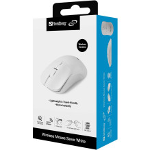 Sandberg 331-05 belaidė pelė, taupanti energiją, balta, kairė + dešinė, USB-A