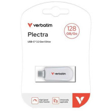 Verbatim 128GB USB-C 3.2 Gen 1 Plectra 30229 White Verbatim 128GB USB-C 3.2 Gen 1 Plectra 30229 White