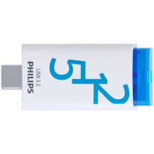 Philips 512GB USB 3.2 Click Ocean Blue FM51FD175B / 00 Philips 512GB USB 3.2 Click Ocean Blue FM51FD175B / 00