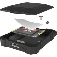 Icy Box M.2 PCIe USB-C 3.1 juodas IB-1601MP-CU31