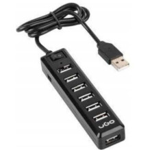UGO UHU-1009 7x USB 2.0 juoda