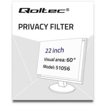 Qoltec privatumo filtras RODO 22'''' 16:10 juodas 51056