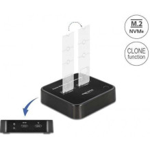 DELOCK prijungimo stotelė, skirta 2 x M.2 NVMe PCIe SSD diskams su klonu DELOCK prijungimo stotelė, skirta 2 x M.2 NVMe PCIe SSD diskams su klonu