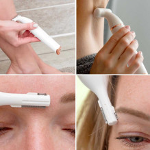 Rio SHTR-EU / 1.3 Go Smooth 4-In-1 moteriškas skustuvas ir bikinio zonos kirptuvas, baltas