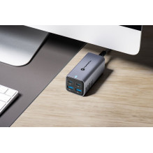 FORCELL F-ENERGY GaN III VT-49 ładowarka biurkowa 2 x Typ C + 2 x USB A PD QC4.0 SFC2.0 5A 100W szara FORCELL F-ENERGY GaN III VT-49 ładowarka biurkowa 2 x Typ C + 2 x USB A PD QC4.0 SFC2.0 5A 100W szara