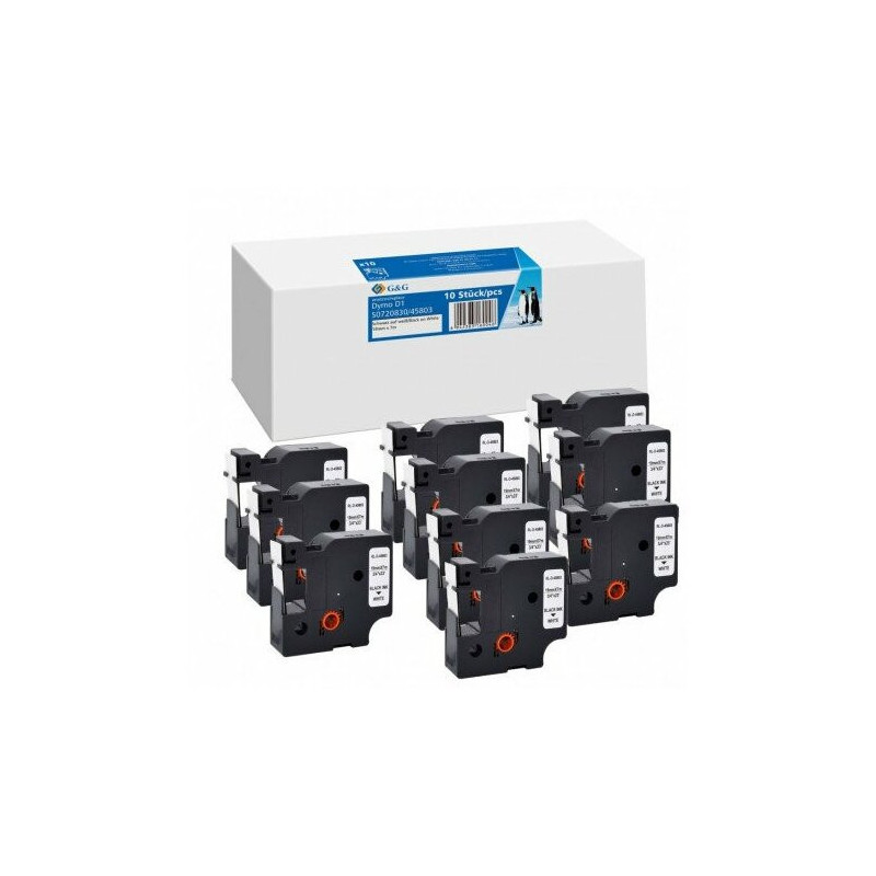 Rašymo juostelė 10x G&amp;G suderinama su Dymo D1 / S0720830 / 45803