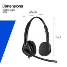 HP Poly Mission 425 Headset - Mission 400 Series - on-ear headset - wired - active noise cancellation - USB-A, USB-C - B