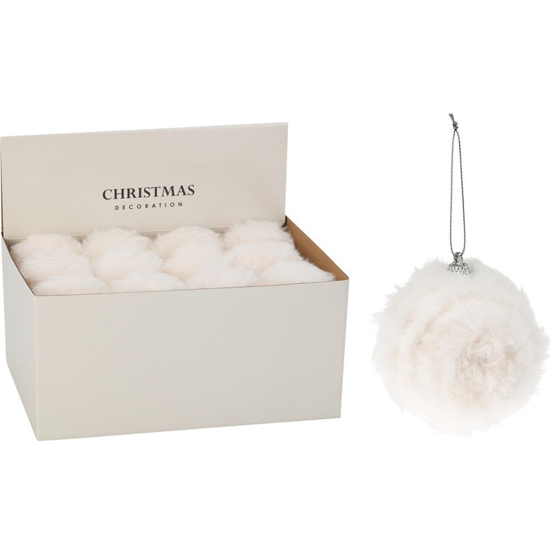 Christmas Tree toy Fur, white, poliester