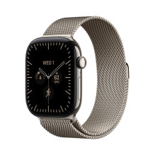 Pulkstenis Apple Watch Series 12 GPS + Cellular 42mm Natural Titanium Case with Natural Milanese Loop