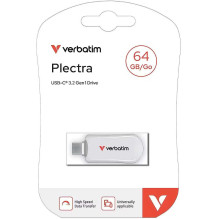 Verbatim 64GB USB-C 3.2 Gen 1 Plectra 30228 White Verbatim 64GB USB-C 3.2 Gen 1 Plectra 30228 White
