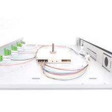 Optinio pluošto sujungimo dėžutė Digitus - 1U - su įranga - 6x LC APC DX - OS2