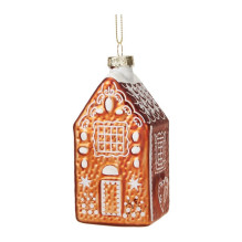Christmas Tree toy Ginger House, brown, glass Christmas Tree toy Ginger House, brown, glass