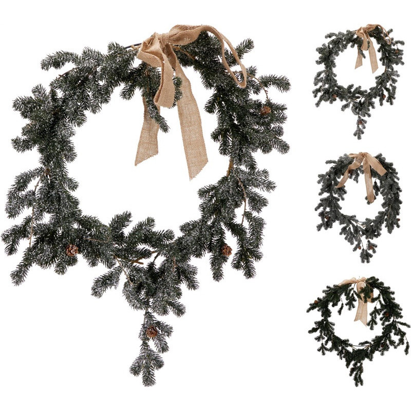 Christmas wreath Bow, 50 mm, green col.