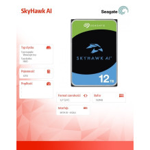 Dysk serwerowy Seagate SkyHawk AI +Rescue 12TB 3.5'' SATA III (6 Gb / s) (ST12000VE003) Dysk serwerowy Seagate SkyHawk AI +Rescue 12TB 3.5'' SATA III (6 Gb / s) (ST12000VE003)