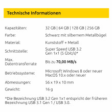 Intenso USB stick Office Line 256GB USB 3.2 GEN 1X1 silver Intenso USB stick Office Line 256GB USB 3.2 GEN 1X1 silver