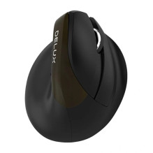 Ergonomiška Pelė - Delux M618 Mini Gold, USB / "Bluetooth" / 2,4G, 4 DPI Lygiai, 1 000 mAh, Auksinė