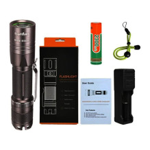 LED Žibintuvėlis - Superfire A6 555 lm 155 m 4 Režimų Įkraunamas 2 000 mAh LED IP45 LED Žibintuvėlis - Superfire A6 555 lm 155 m 4 Režimų Įkraunamas 2 000 mAh LED IP45