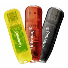 „Intenso 3x32GB Rainbow“ USB2.0 geltona / raudona / juoda