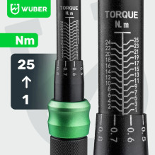 Torque wrench 1 / 4" 1-25 Nm WUBER