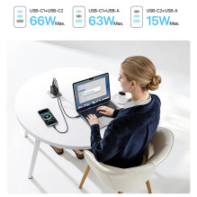 Sieninis įkroviklis - Baseus EnerFill FE22 70 W GaN įkroviklis