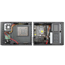 „Chieftec Minitower“ juodas, 2 x USB