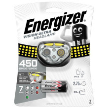 Galvos žibintas - Energizer Vision Ultra Focus 450, 450 lm, 85 m, IPX4, 3 AAA, Baltas, Raudonas, Žalias LED