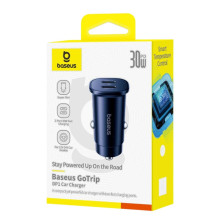 Automobilinis Įkroviklis - Baseus GoTrip 30 W 2×USB-C C00072300123-01 Automobilinis Įkroviklis - Baseus GoTrip 30 W 2×USB-C C00072300123-01