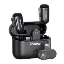 Belaidis Mikrofonas - Maono WM622 PBC2 Belaidžių Mikrofonų Rinkinys, 2 Siųstuvai, USB-C Ir "Lightning" Imtuvai