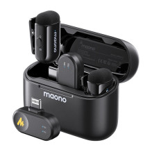 Belaidis Mikrofonas - Maono WM622 PBC2 Belaidžių Mikrofonų Rinkinys, 2 Siųstuvai, USB-C Ir "Lightning" Imtuvai