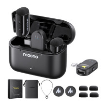 Belaidis Mikrofonas - Maono WM622 PBC2 Belaidžių Mikrofonų Rinkinys, 2 Siųstuvai, USB-C Ir "Lightning" Imtuvai