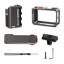 Veiksmo Kameros Korpusas - Puluz PU1058TS Metalinis Apsauginis Dėklas Su Rankena, Skirtas DJI Osmo Action 5 Pro, Action Veiksmo Kameros Korpusas - Puluz PU1058TS Metalinis Apsauginis Dėklas Su Rankena, Skirtas DJI Osmo Action 5 Pro, Action