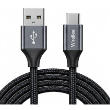 USB-A - USB-C cable Wirellee (15W, USB 2.0, 1 m)