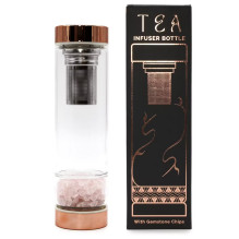 Arbatos Koštuvo Butelis - Ancient Wisdom Rožinio Kvarco Stiklinis Arbatos Butelis 500 ml Rožinis Arbatos Koštuvo Butelis - Ancient Wisdom Rožinio Kvarco Stiklinis Arbatos Butelis 500 ml Rožinis