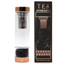 Arbatos Butelis Su Sieteliu - Ancient Wisdom Stiklinis Arbatos Butelis Su Sieteliu, 500 ml, Juodas Oniksas Arbatos Butelis Su Sieteliu - Ancient Wisdom Stiklinis Arbatos Butelis Su Sieteliu, 500 ml, Juodas Oniksas