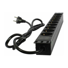 19zbh. Steckdosenleiste, 9xDosen(CEE7)- Stecker(CEE7), ALU, Schwarz, Synergy 21, 19zbh. Steckdosenleiste, 9xDosen(CEE7)- Stecker(CEE7), ALU, Schwarz, Synergy 21,