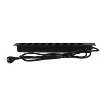19zbh. Steckdosenleiste, 9xDosen(CEE7)- Stecker(CEE7), ALU, Schwarz, Synergy 21, 19zbh. Steckdosenleiste, 9xDosen(CEE7)- Stecker(CEE7), ALU, Schwarz, Synergy 21,