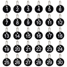 Pakabukai raktams su numeriais (nuo 1 iki 50) Pakabukai raktams su numeriais (nuo 1 iki 50)
